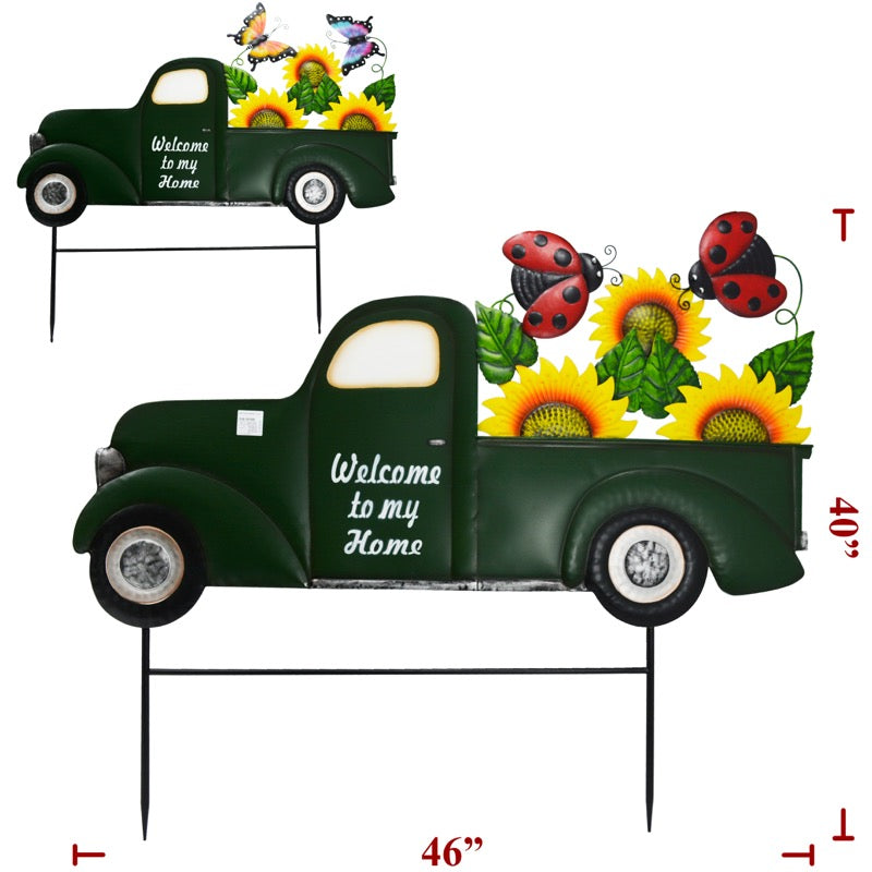 46" Green Metal Truck