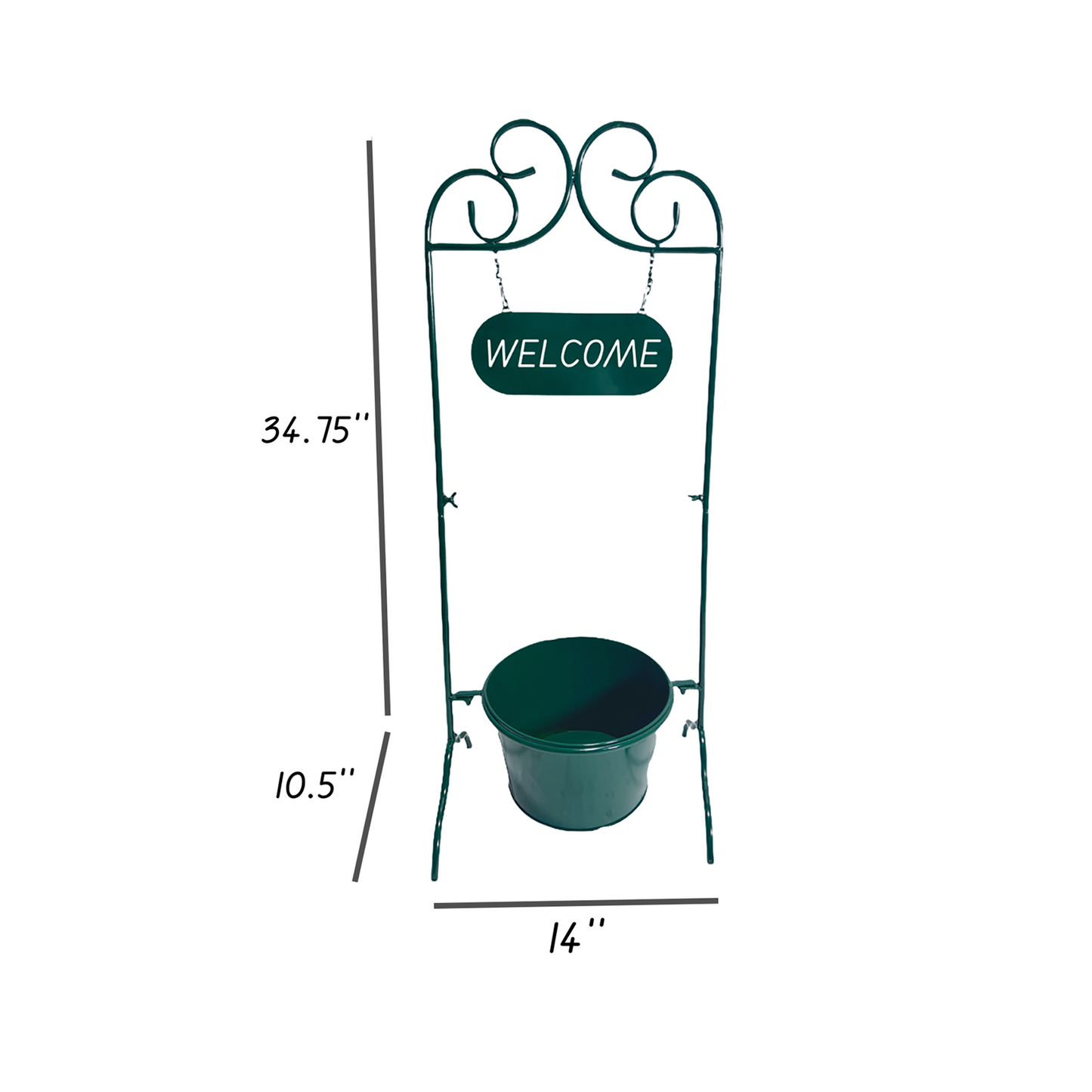 Welcome Well Metal Planter Blue