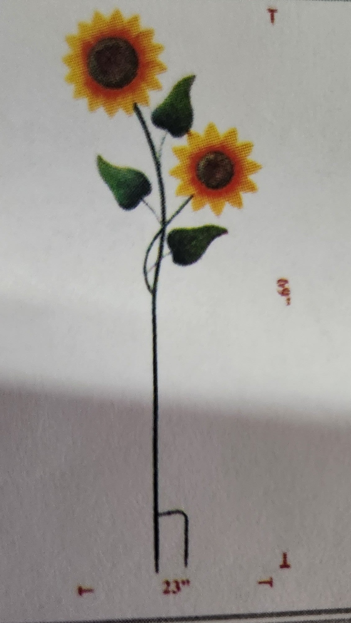 Fall Metal Double Sunflower Stake