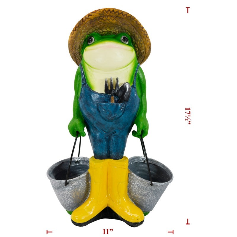 Poly Frog W/ 2 Buckets