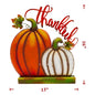 Fall Metal 3D Pumpkin Thankfull Sitter (6 Pack)