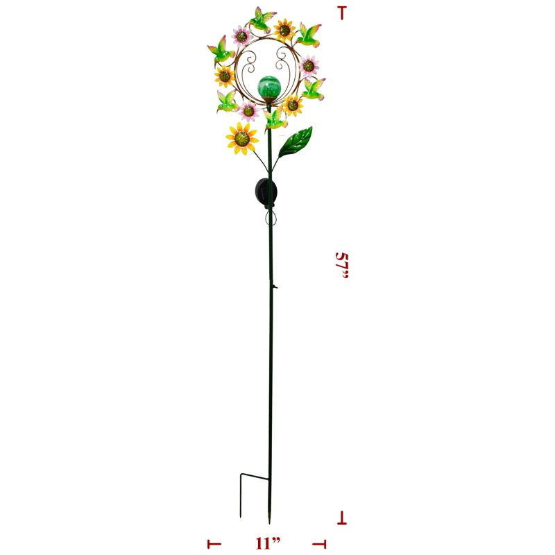 Metal Circle Humming Bird Stake