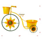 Metal Sunflower Bike Planter