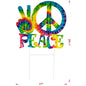 Metal Tie Dye Peace With Hand