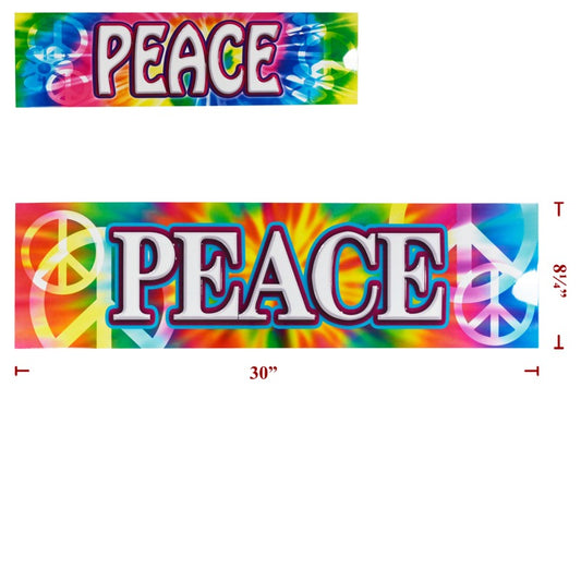 Asst Tie Dye Peace Sign