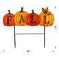 28" Metal FALL Pumpkin Yard Stake