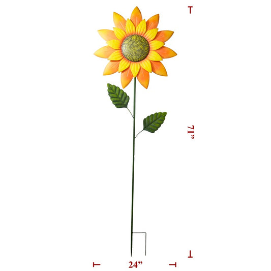 71" Metal Sunflower