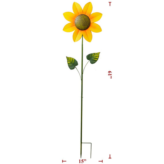 61" Metal Sunflower on Pole