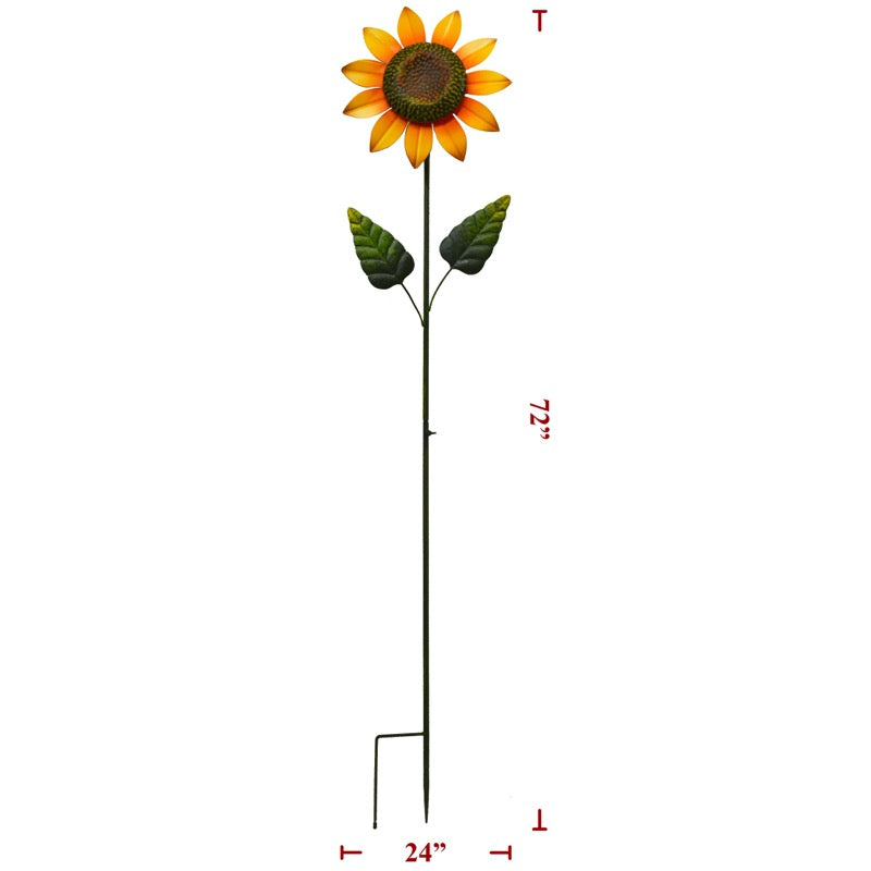 72" Metal Sunflower Spinner