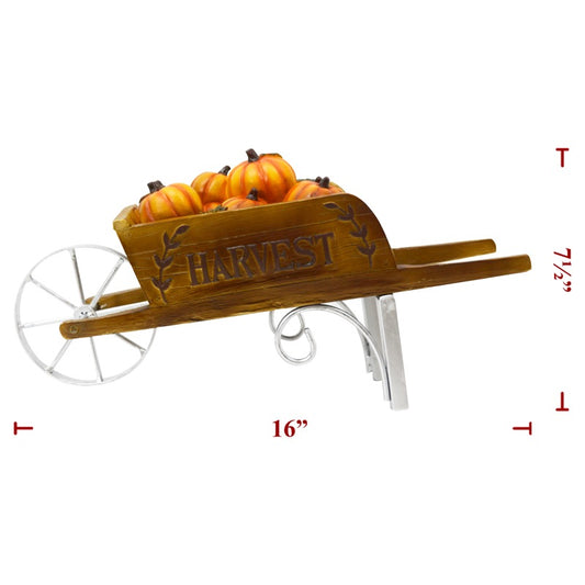 Fall Poly Wheelbarrow/Pumpkin