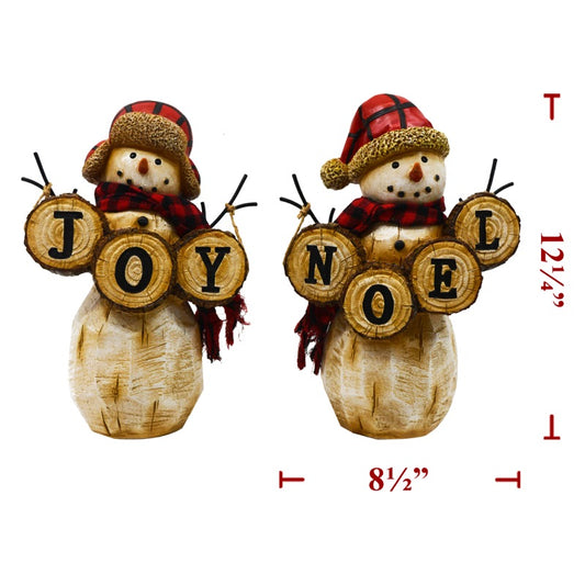 Christmas Snowman w/ Logs (8 Pack)