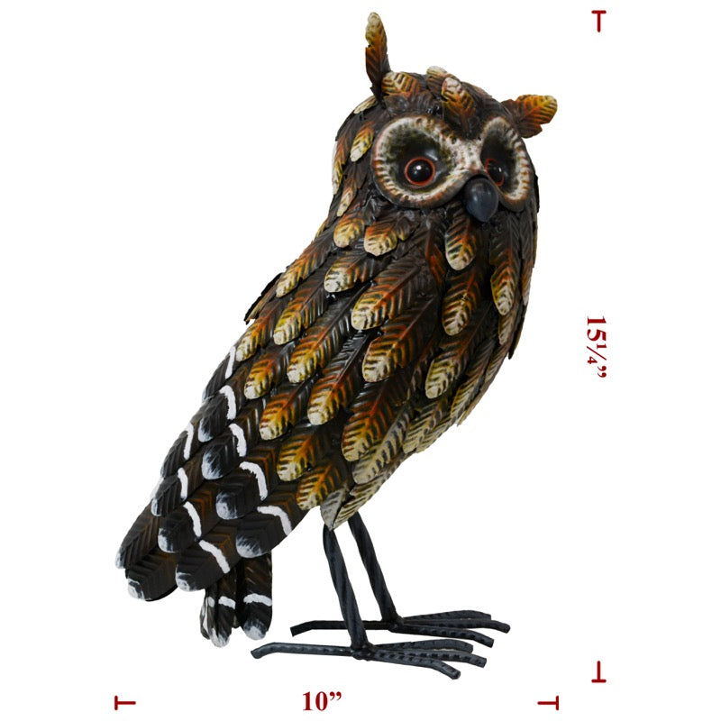 Metal Sitting Owl