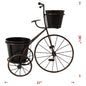 Metal 2 Pot Bike Planter