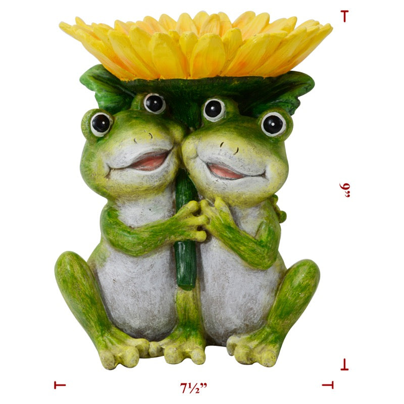 2 Poly Frog Bird Bath