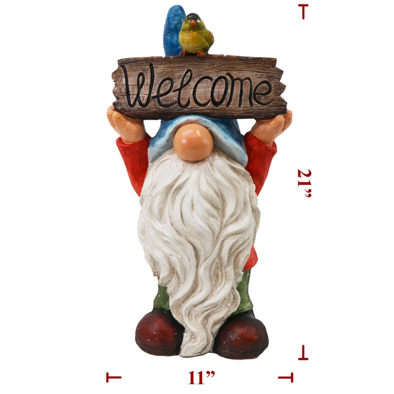 21" Welcome Yard Gnome