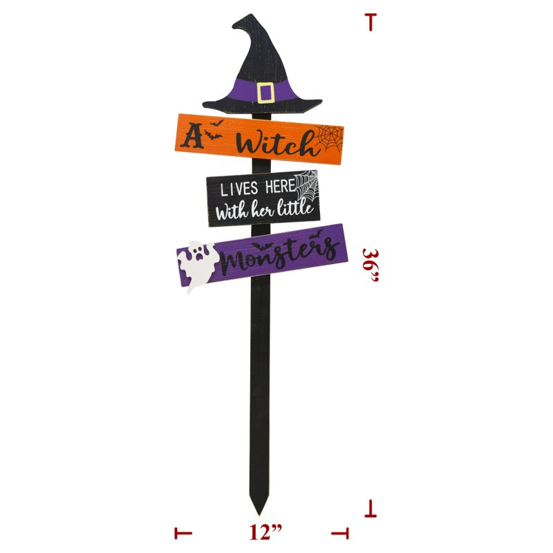 Wooden Halloween MDF Yard Stake