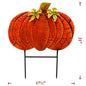 Fall Metal Yard Pumpkin "Orange" (8 Pack)