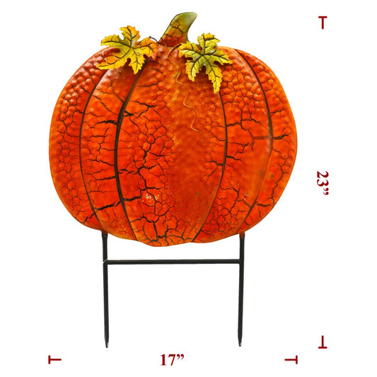 Fall Metal Medium Pumpkin "Orange"