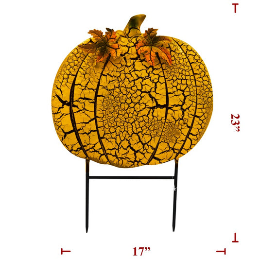 Fall Metal Medium Pumpkin "Yellow"