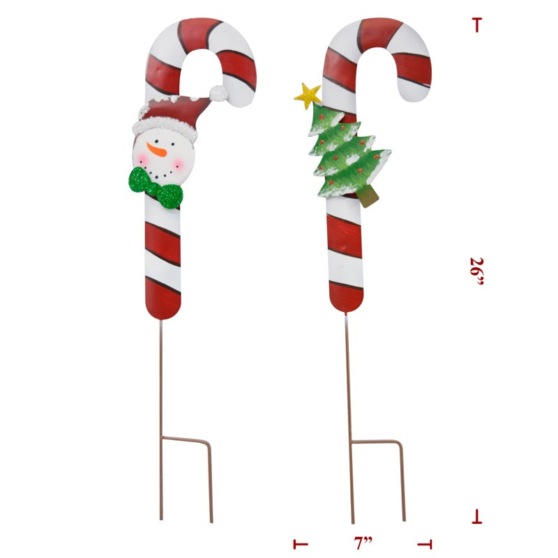 Christmas Metal Candy Canes (24 Pack)