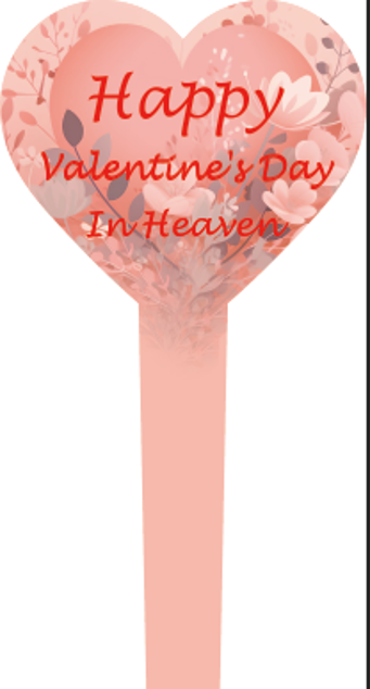 Valentine's Day in Heaven Plant Pick (Pink)