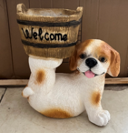 Dog w/ Bucket Planter