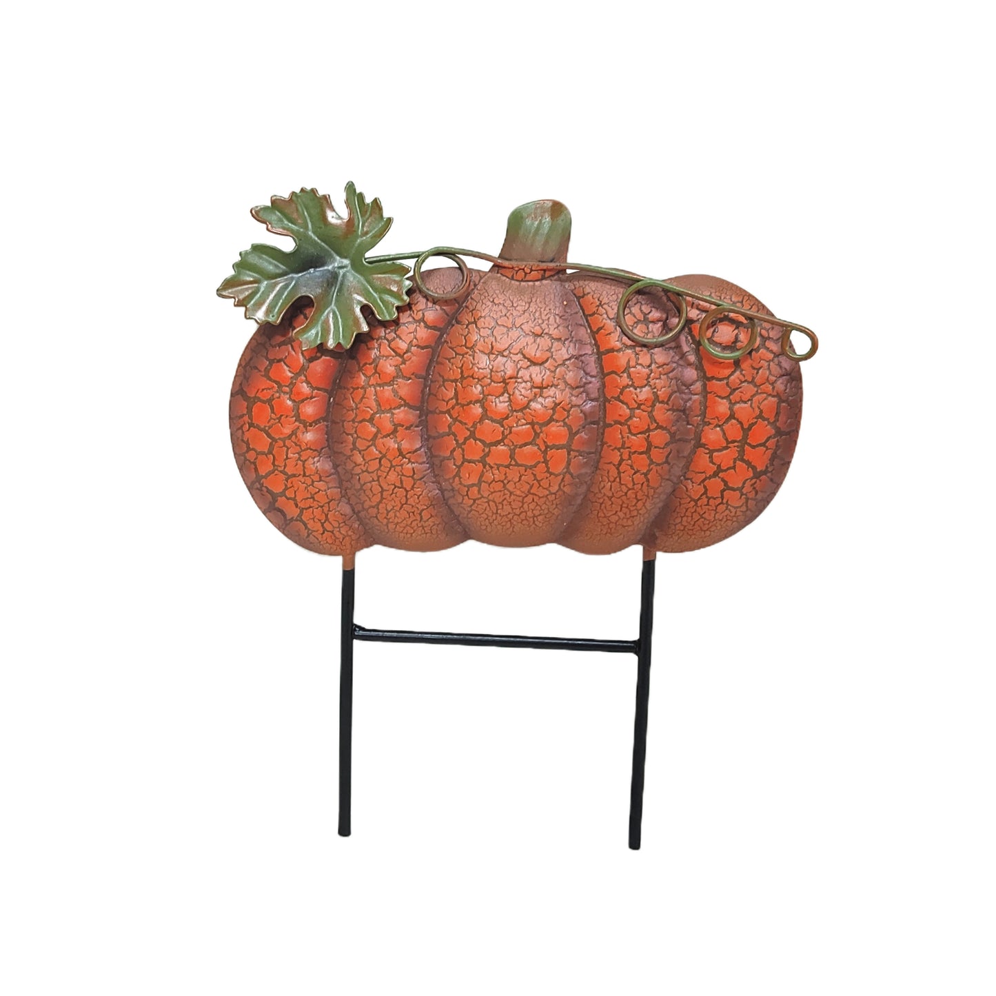 Fall metal small Pumpkin red