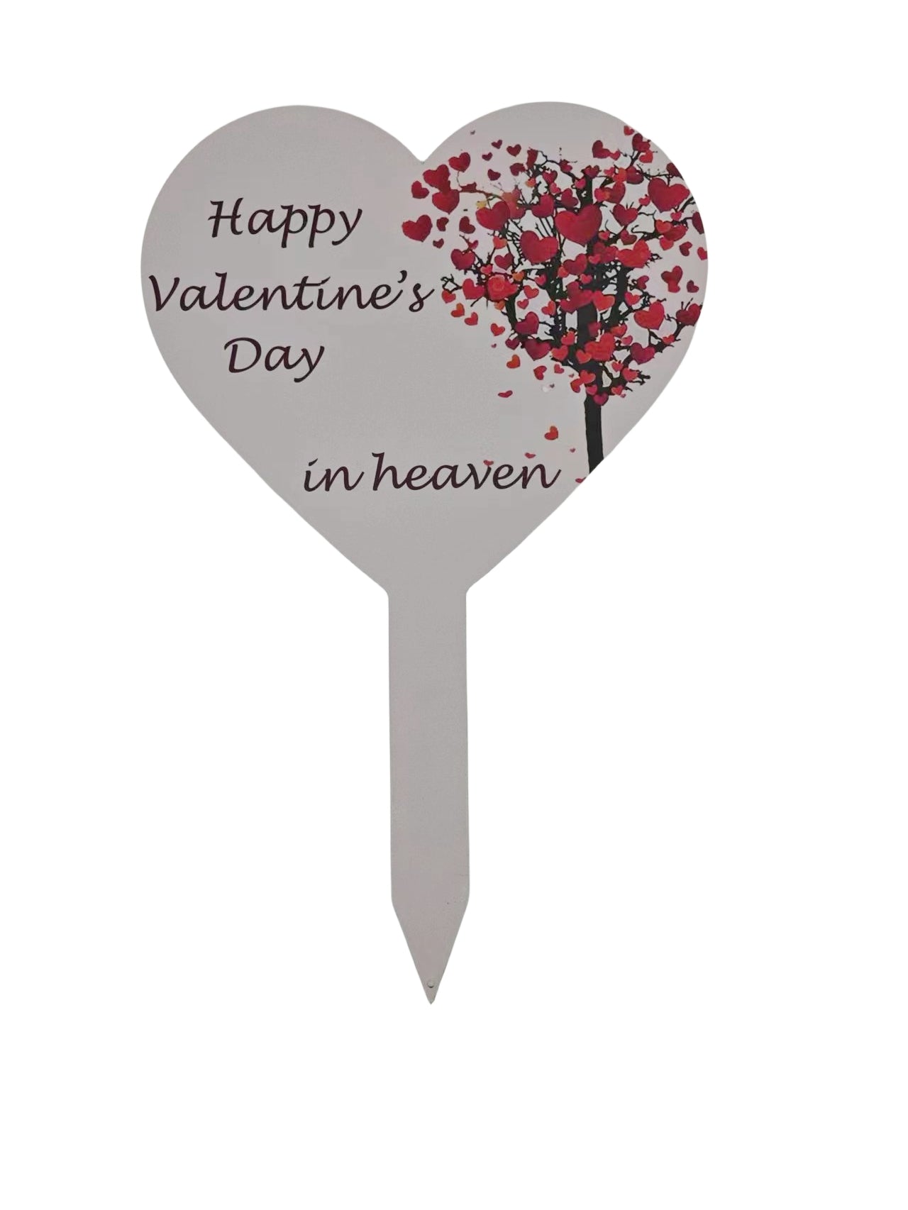 "Happy Valentines Day" Cemetery Stake