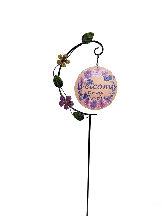 "Welcome to My Garden" Spring Metal Stakes