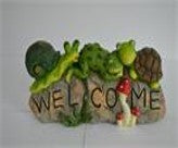 Turtle, Snale and Frog "Welcome" Rock