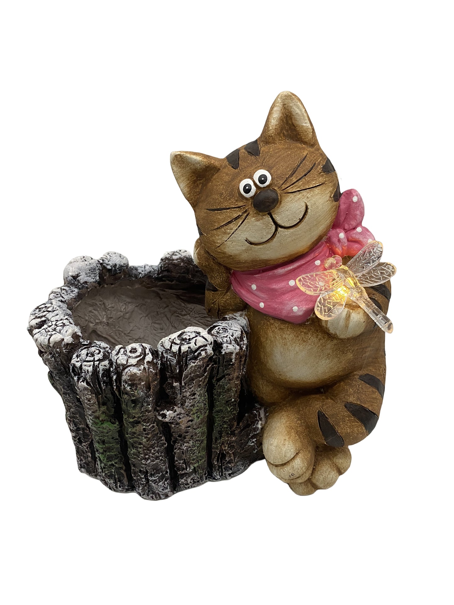 Cat Planter W/ Solar