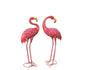 Set of Flamingos Metal Statues