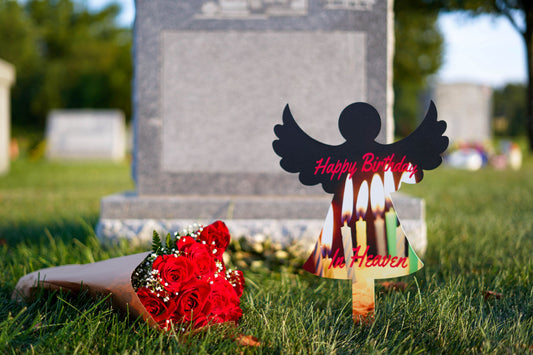 "Happy Birthday" Cemetery Stake