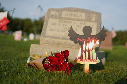 "Happy Birthday" Cemetery Stake