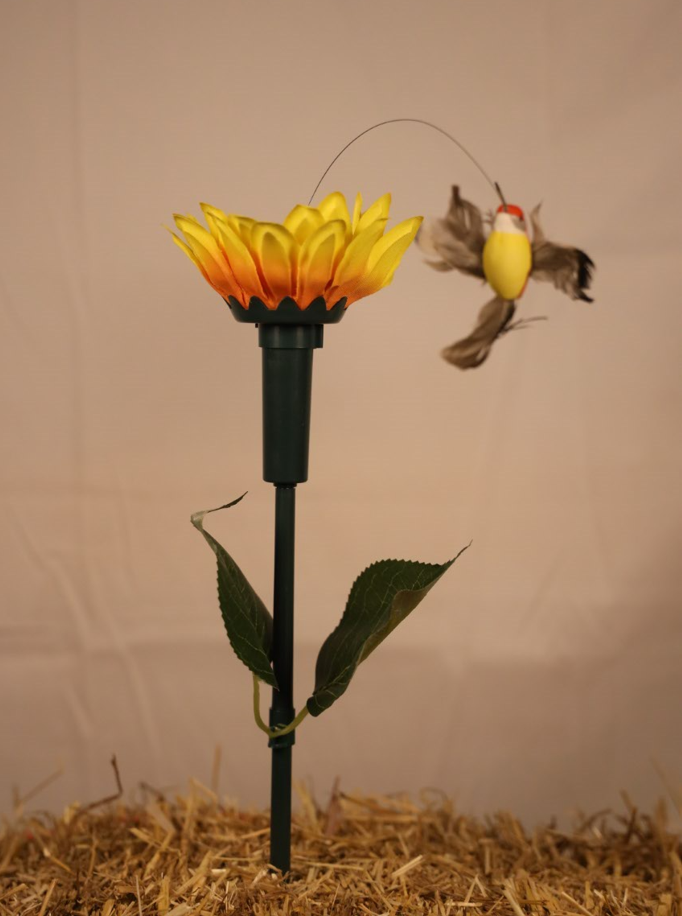 Humming Bird Sunflower Solar Light