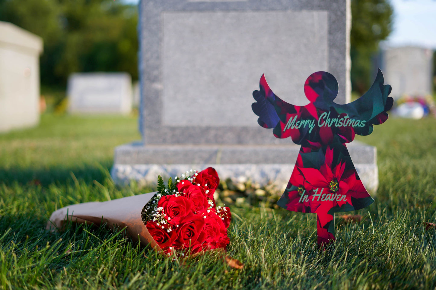 "Merry Christmas" Cemetery Stake