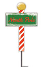 North Pole Winter Metal Stake