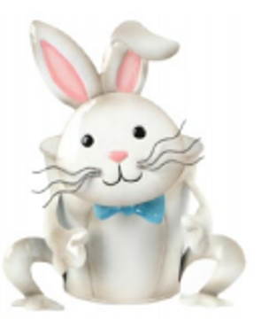 Rabbit Metal Flower Pot