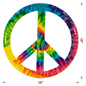 Metal Tie Dye Peace Wall Plaque (N/A)