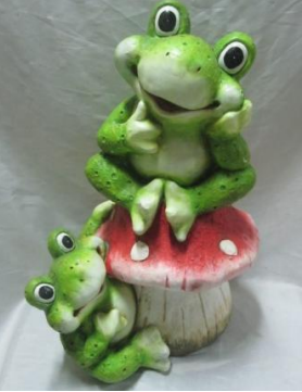 2 Frogs on Mushroom