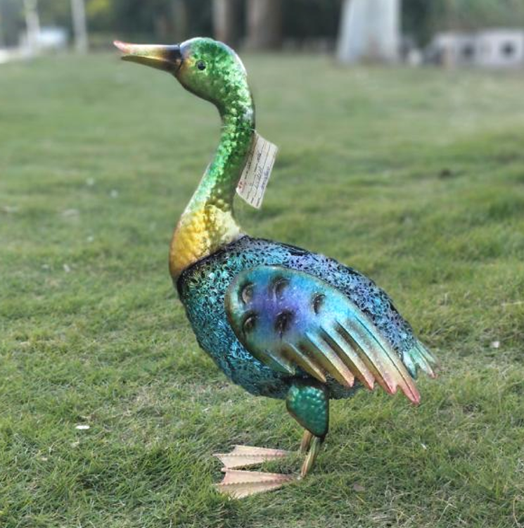 Green Head Metal Duck