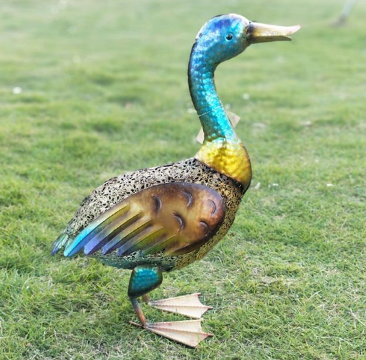 Blue Head Metal Duck