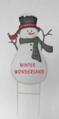 "Winter Wonderland" Snowman Metal Stake