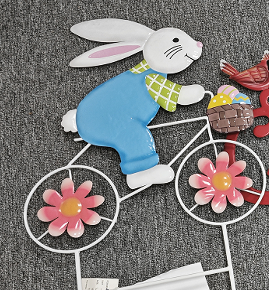 Easter Bunny Bike Metal Stake