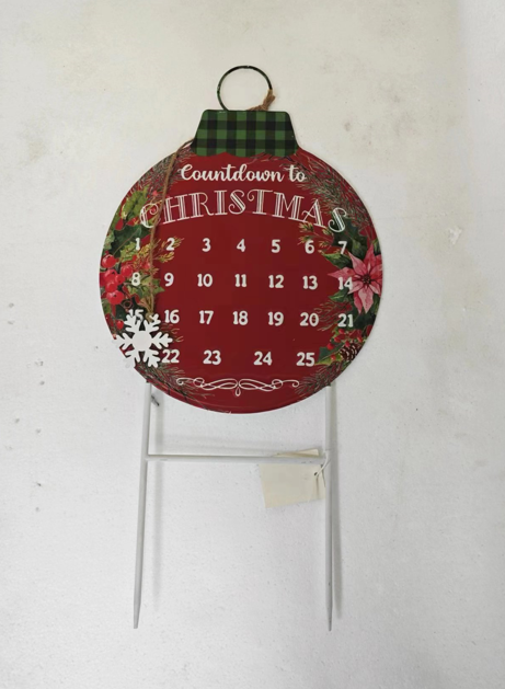 "Countdown to Christmas" Ornament Metal Stake