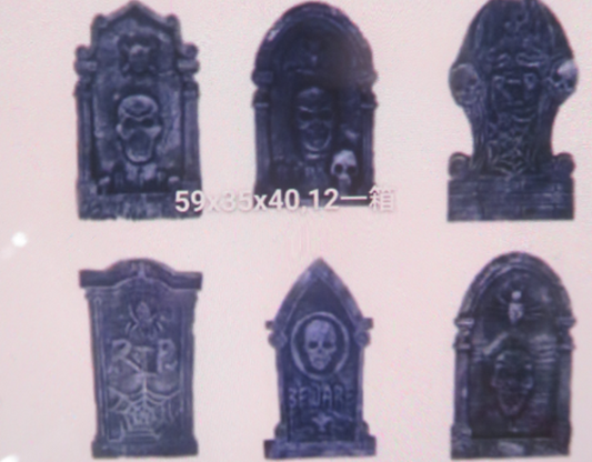 21.5" Tombstone 6 Assorted