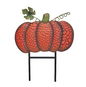 Fall metal big Pumpkin red