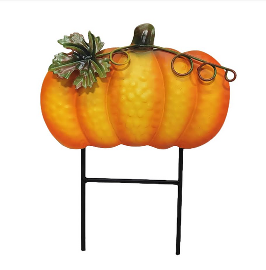 Fall metal big Pumpkin orange