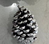 Christmas Pine Cone Silver