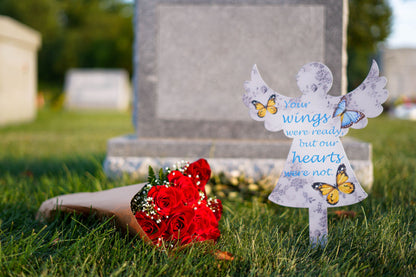 "Wings and Hearts" Cemetery Stake